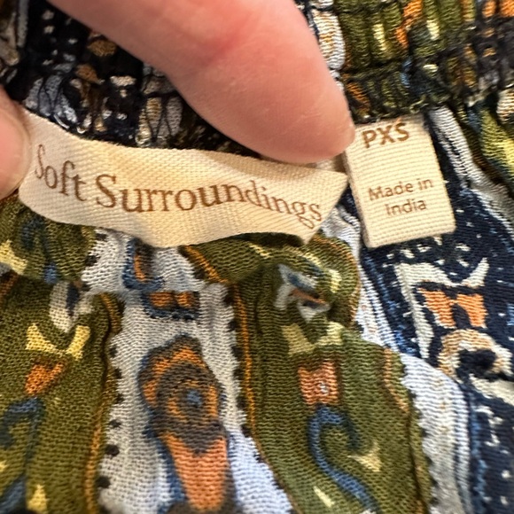 Soft Surroundings Chloe Paisley Tunic Top Tassel Tie - Picture 6 of 7